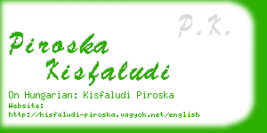 piroska kisfaludi business card